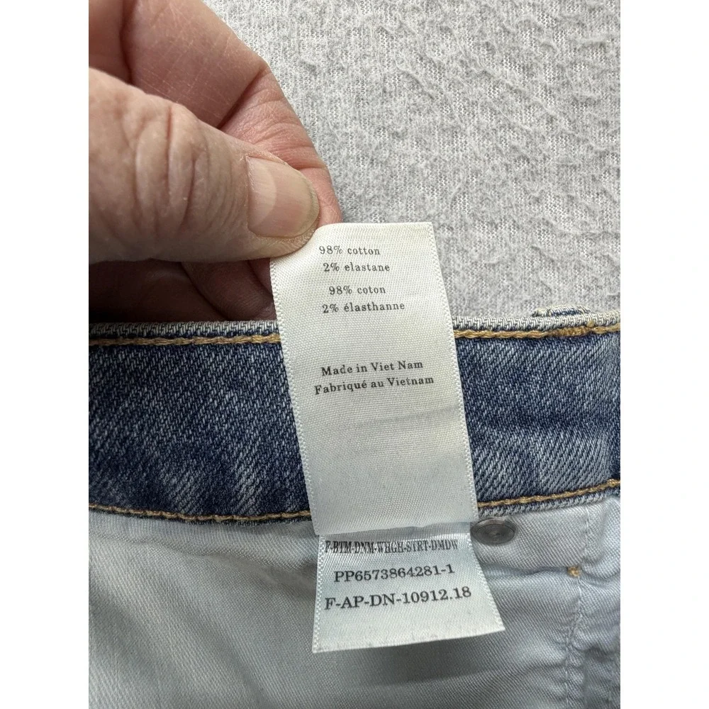 Everlane‎ The Way High Jeans Womens 27R Blue Medium Wash High Rise Wide Leg Crop